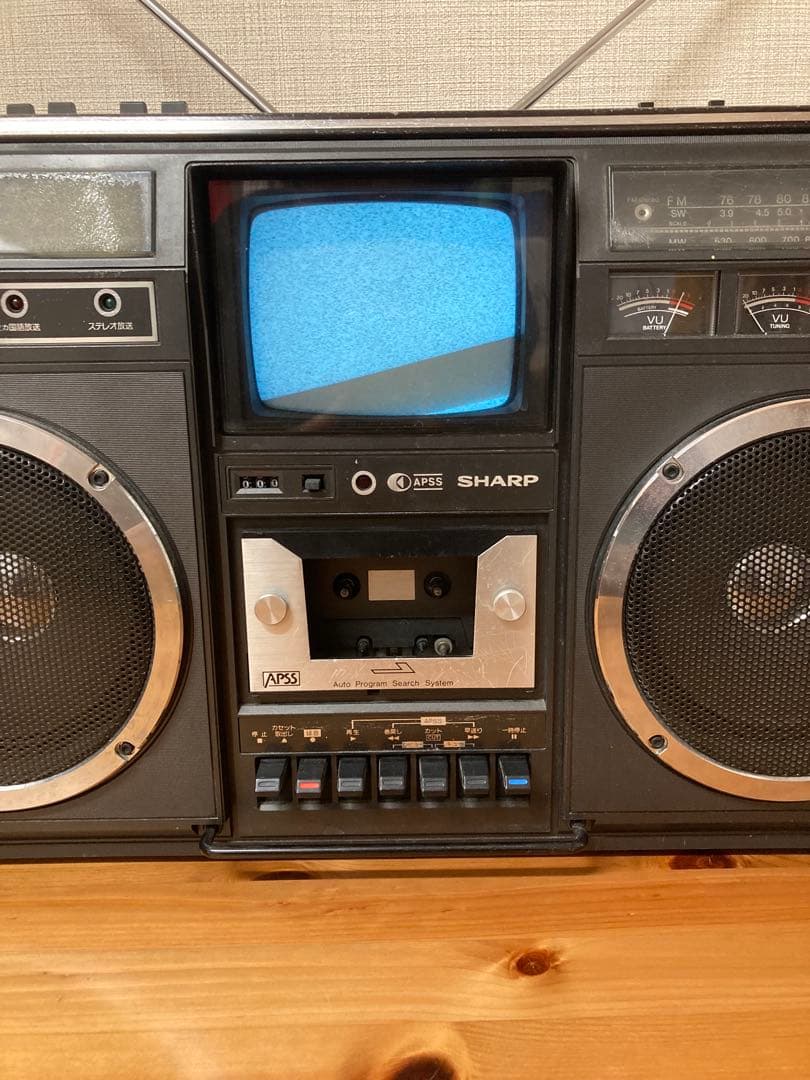 SHARP 5P-R2U ラジカセ ラジオ カセット テレビ 昭和レトロ