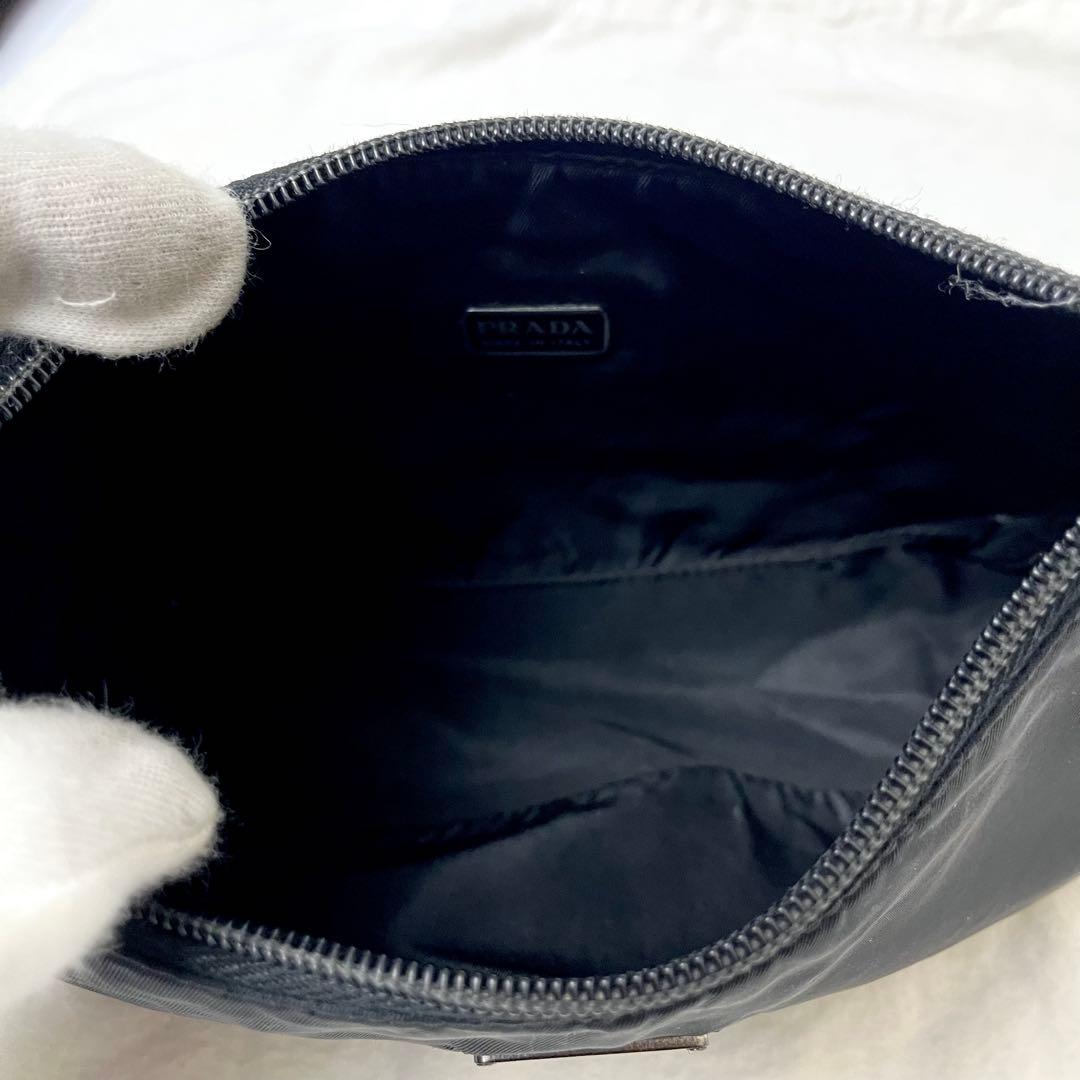 ✨極美品✨プラダ アクセサリーポーチ ハンドバッグ 三角ロゴ テスートナイロン