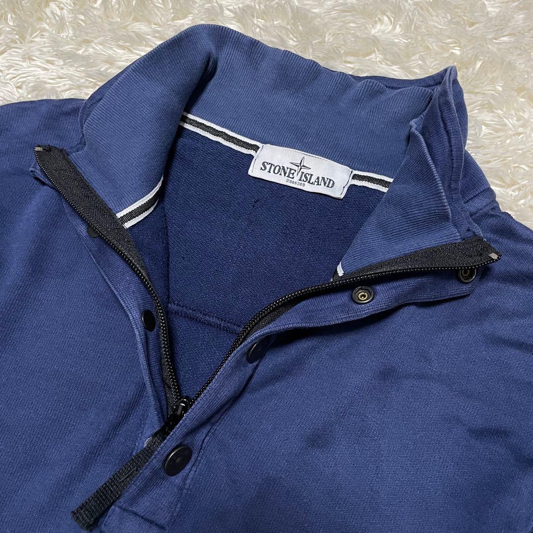 STONE  ハーフジップ　ボタン　スウェットシャツ　Sサイズ