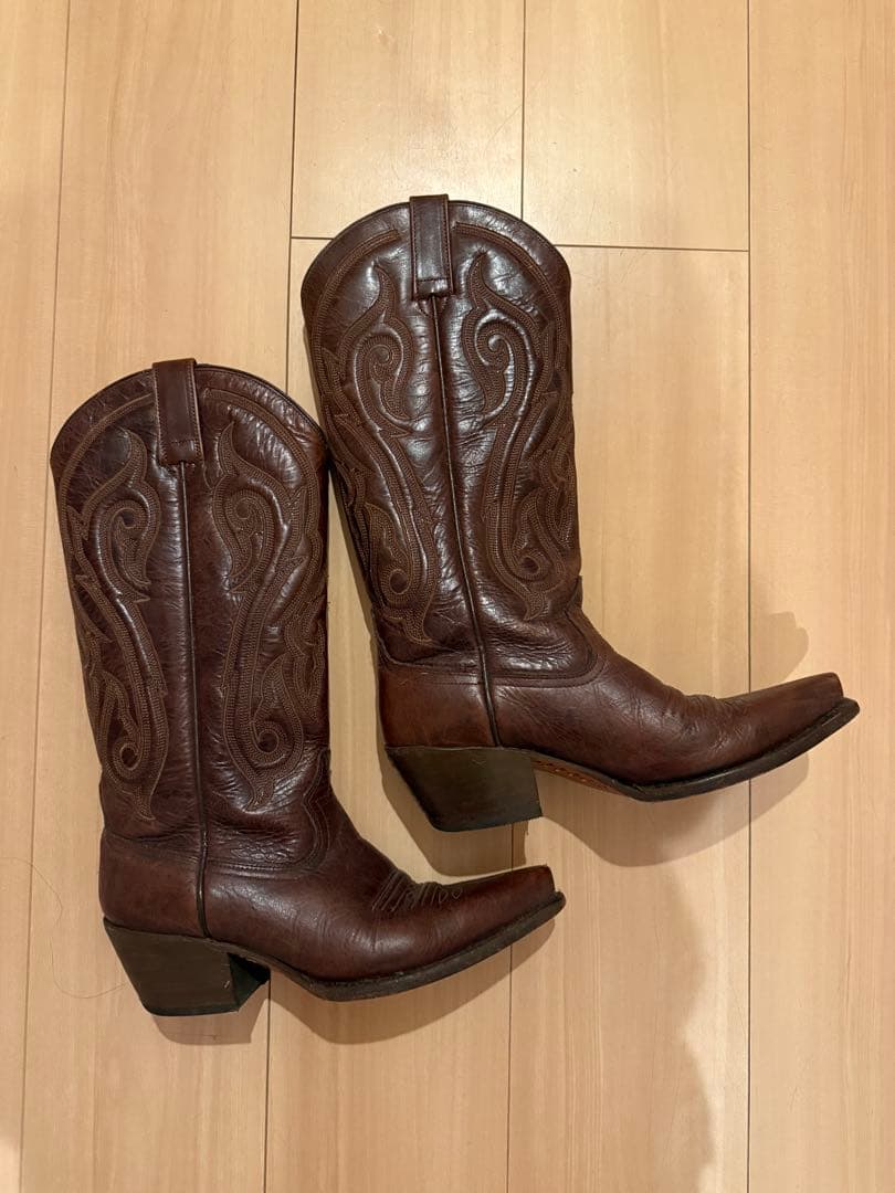 ウエスタンブーツ　本革　24.5