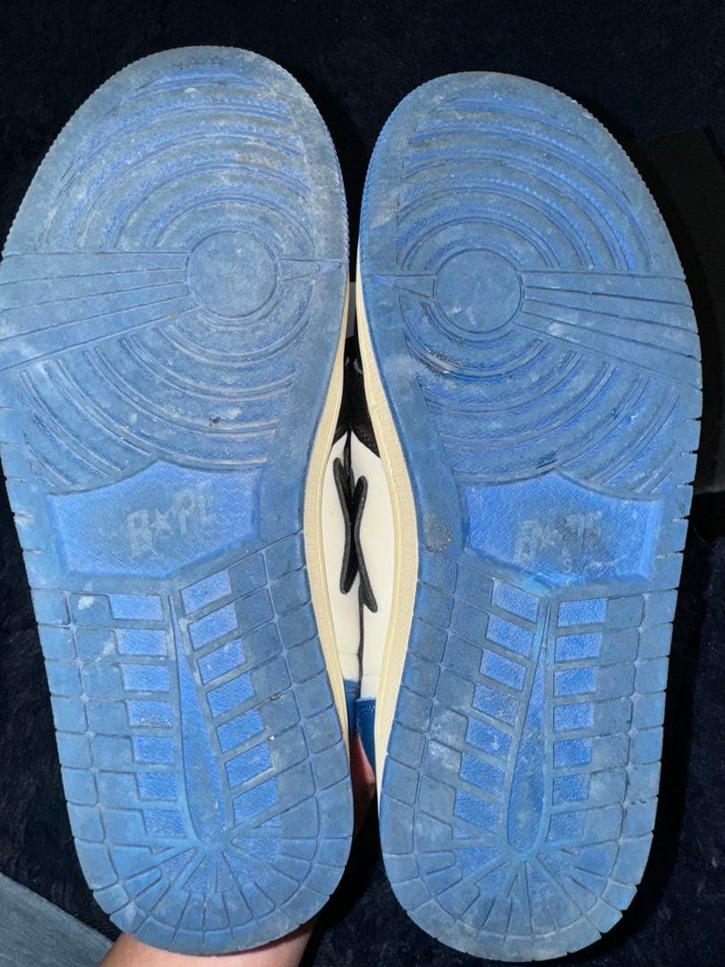 W*?様 BAPESTA Jordan 1 TRAVIS indigo stud
