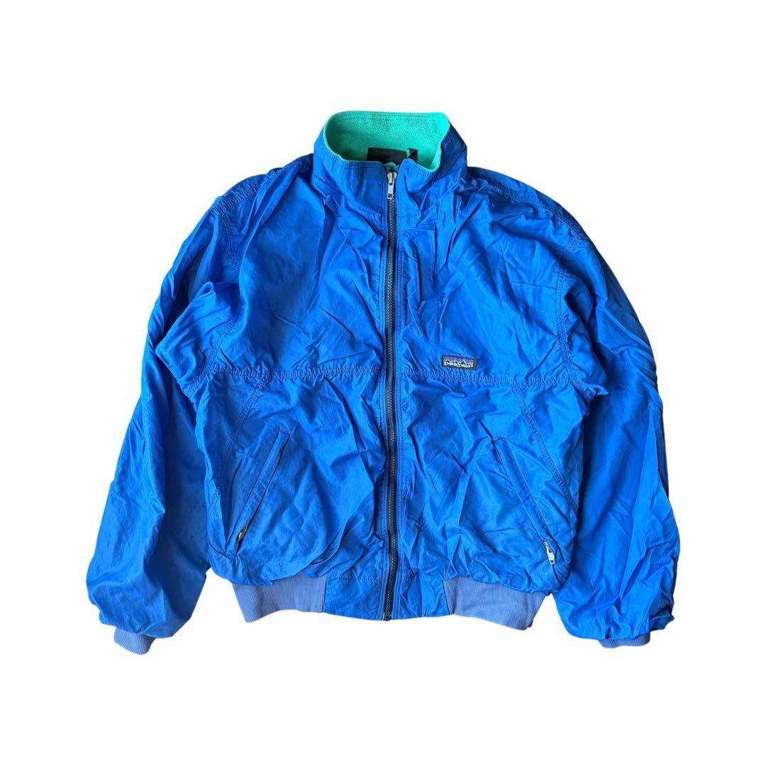 90s 80s patagonia usa製　シェルドシンチラ　青　ターコイズ