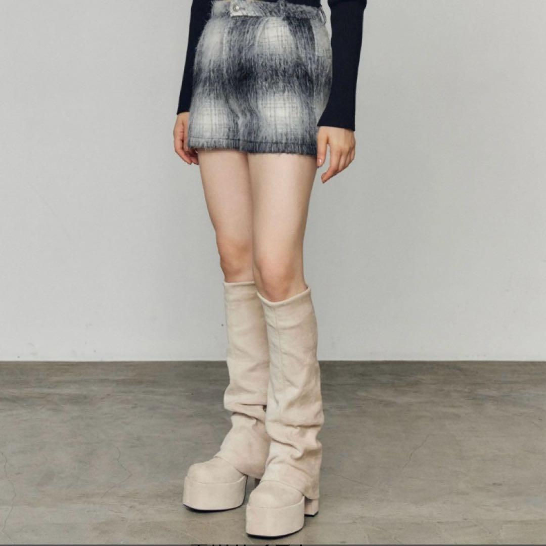 【美品】EMODA ルーズカバーフレアフィットブーツ