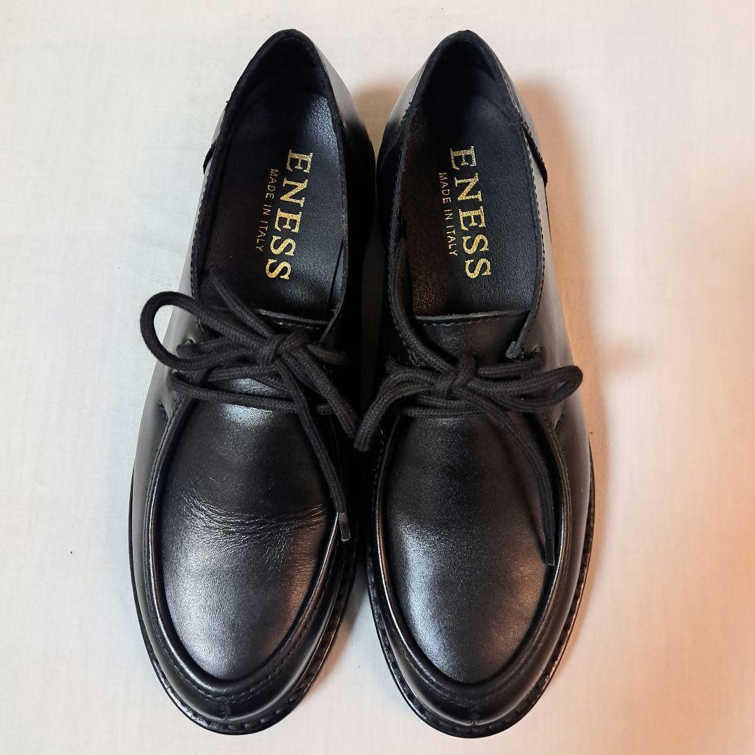 ENESS ブラック チロリアンシューズ　37