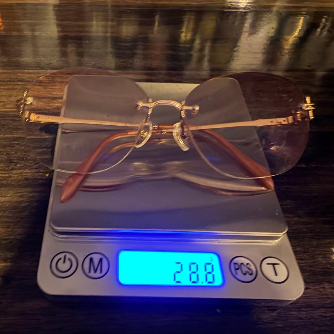 か*ギ様 LOUIS Century ルイスセンチュリー 18K 金 リムレスメ