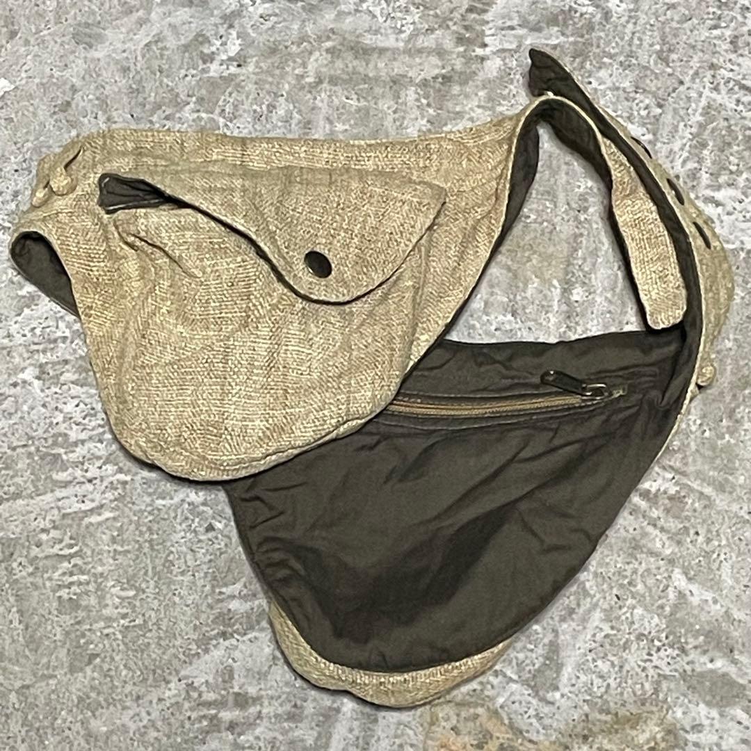 ヘンプ リュック＆ウエストバッグ 2点セット エスニック 麻 100%