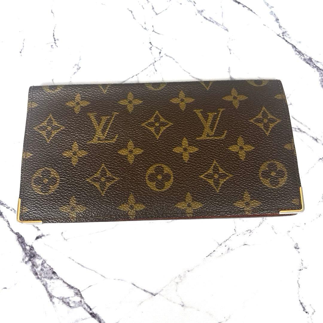 ルイヴィトン ポルトシェキエダブル モノグラム 長札 カード 財布 希少 レア⑧