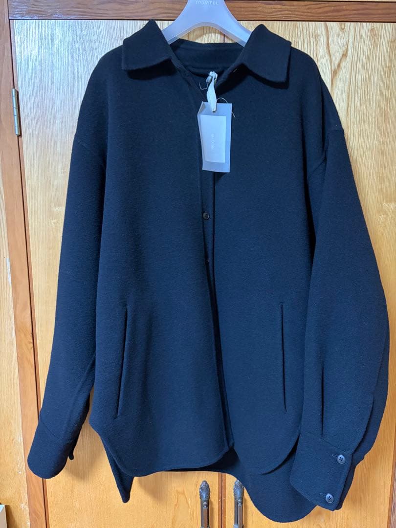 todayful トゥデイフル　ウールシャツジャケット　ブラック　36サイズ