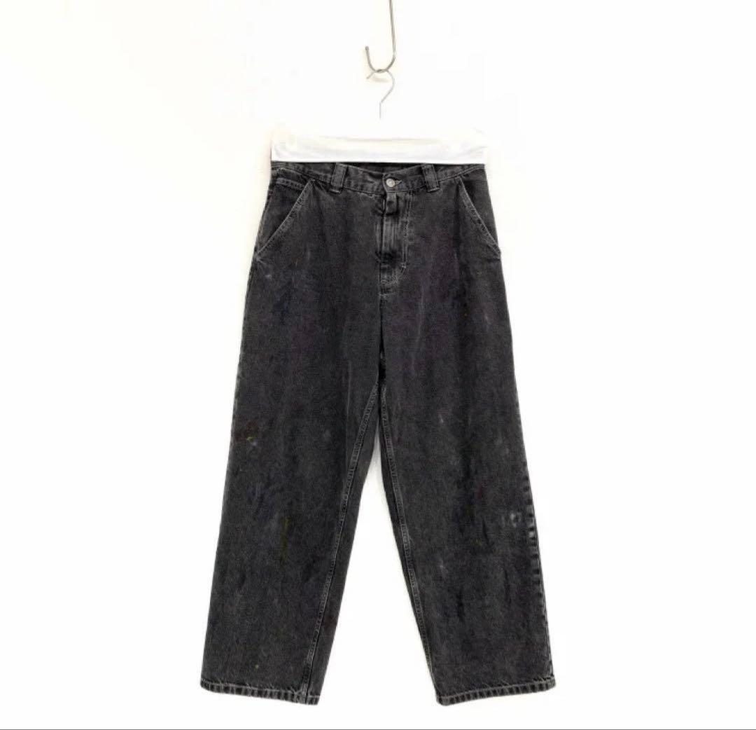パンツ Maison Margiela 23AW BLACK PAINTED JEANS