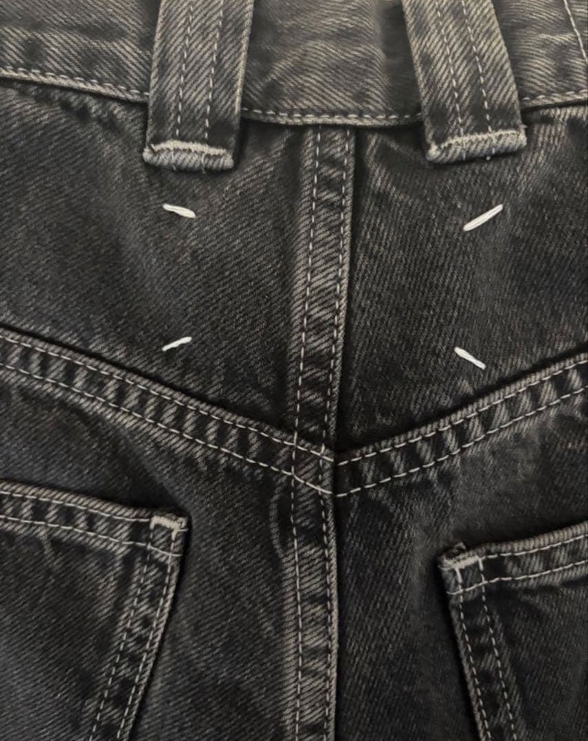 パンツ Maison Margiela 23AW BLACK PAINTED JEANS