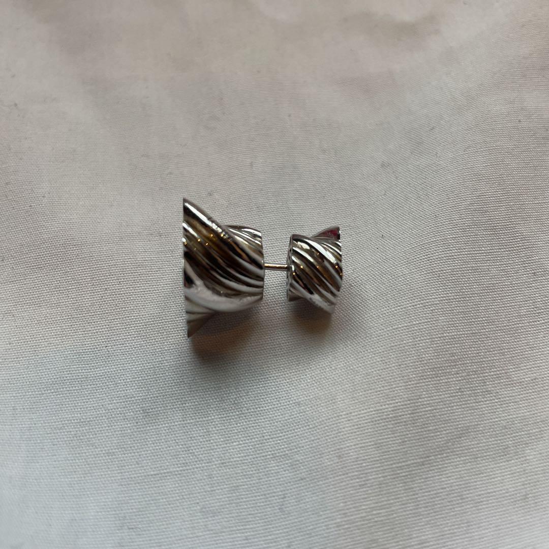 LOEWE ロエベ ツイード ピアス 925 シルバー