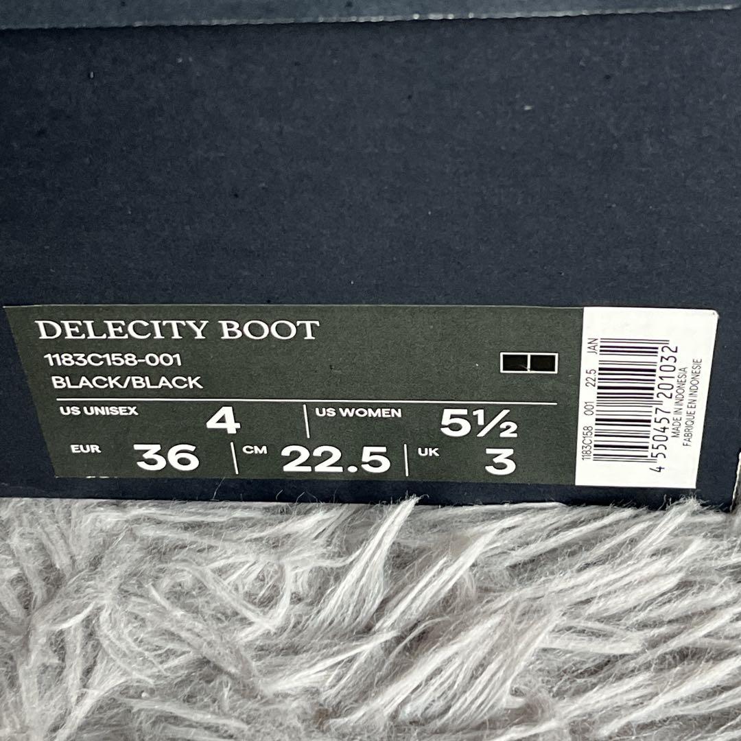 オニツカタイガー デレシティ ブーツ 22.5 黒 シューズ 厚底 靴 防寒