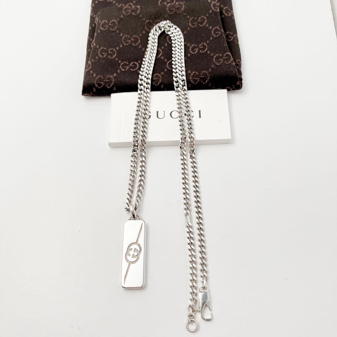 グッチ GUCCI 925 ネックレス シルバー メンズ OT397