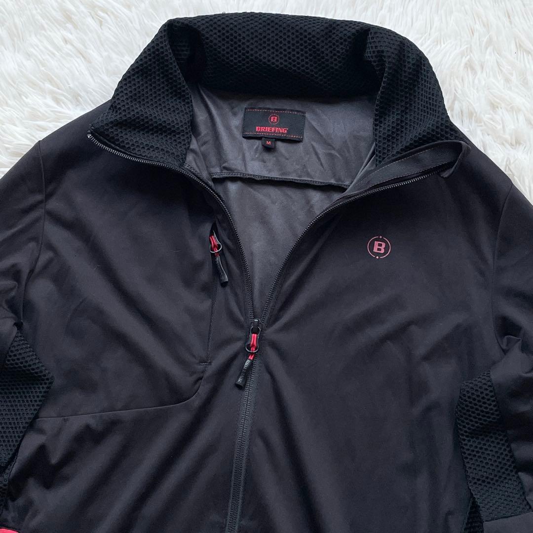 美品 BRIEFING 近年モデル ウィンドジャケット 4WAYストレッチ 黒