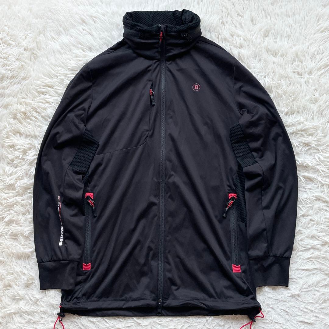 美品 BRIEFING 近年モデル ウィンドジャケット 4WAYストレッチ 黒