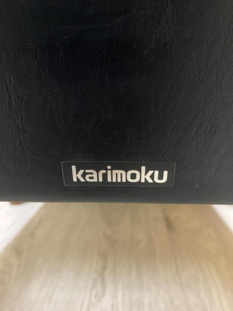 【カリモク】Kチェア スタンダードブラック ワイドアーム 1Pソファ B