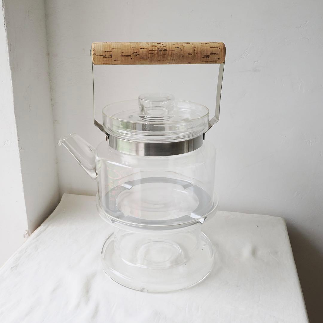 美品Signe Persson Melinガラスティーポットウォーマーセット北欧