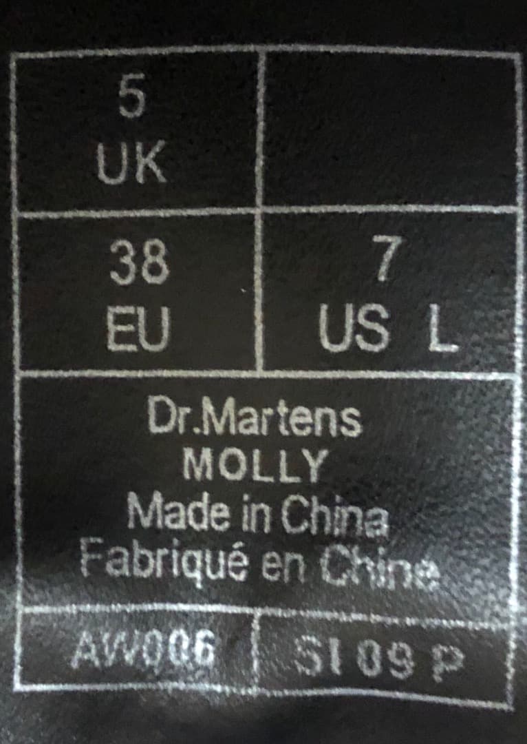 ドクターマーチン☆☆ＭＯＬＬＹ☆☆超厚底ダブルソール