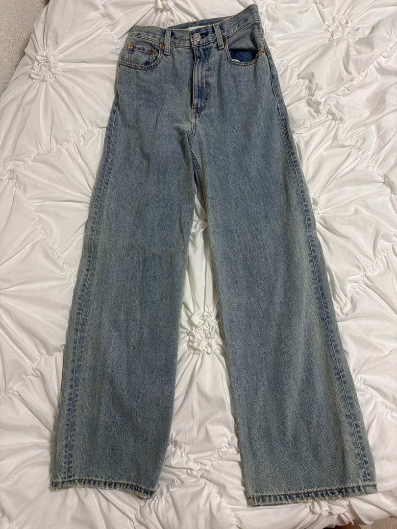 Moussy ライトブルー ストレートデニム