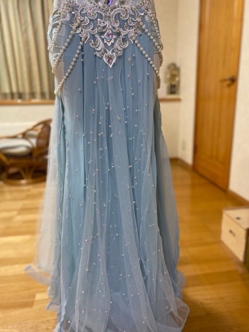 ベリーダンス セットアップ 水色