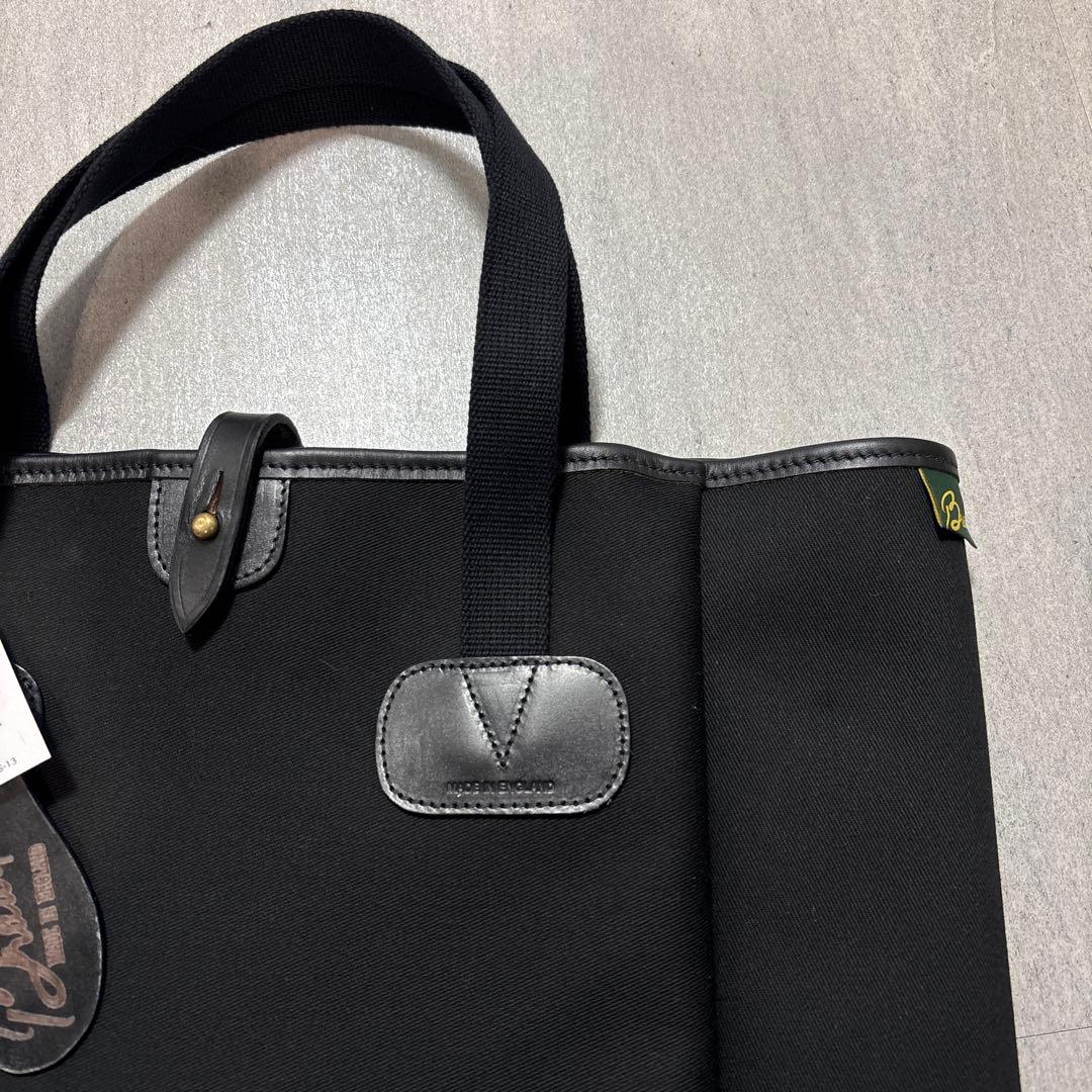 Brady ブラックキャンバストートバッグ Made in England