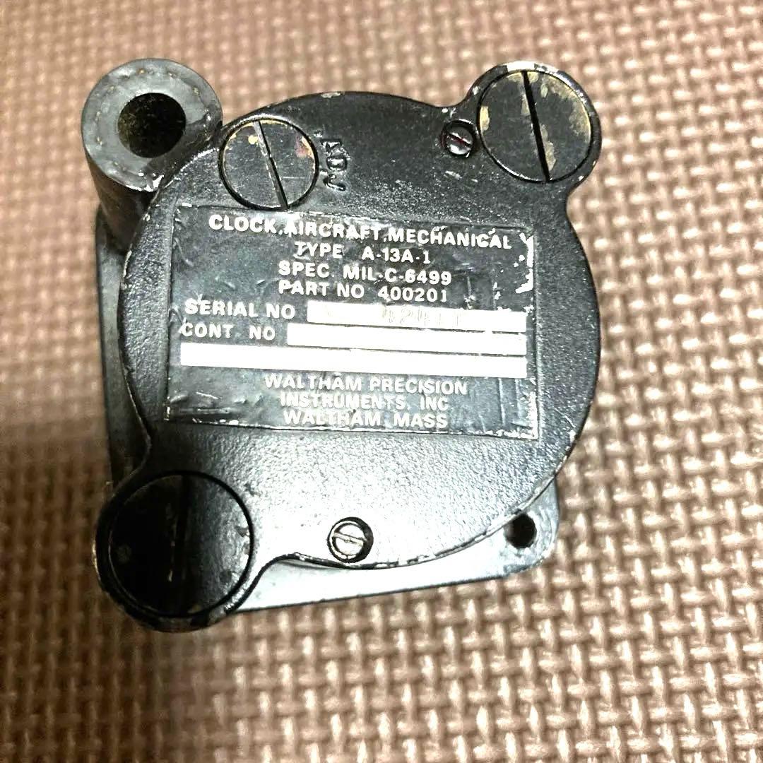 米国用航空機コックピットクロックウォルサム手巻き稼働中