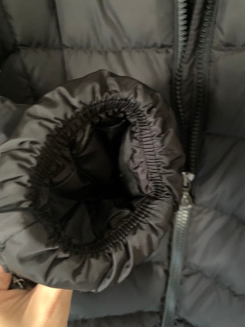 MONCLER ブラック ロングダウンジャケット