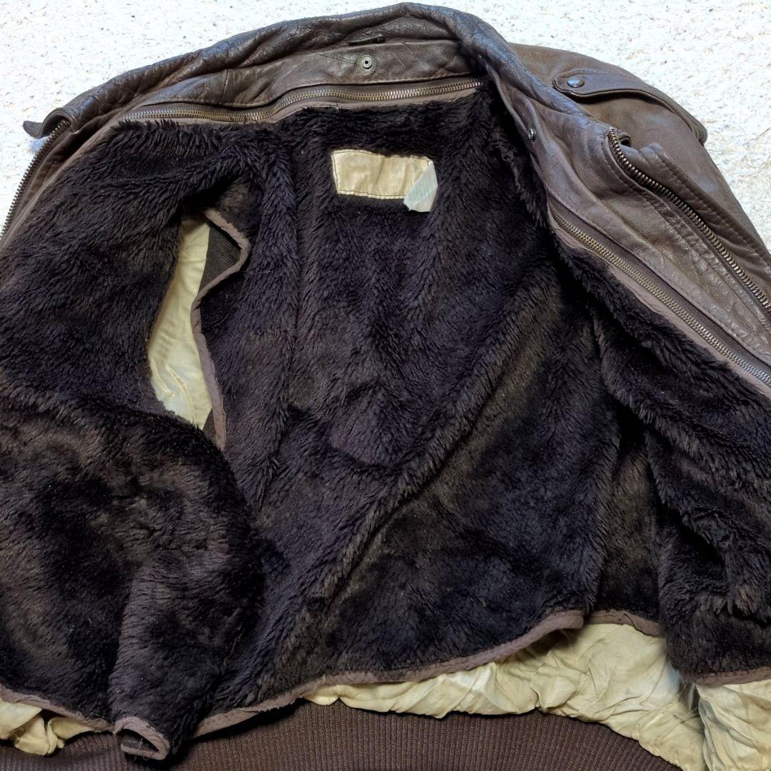 値下げ中2-2 90s古着VINTAGEレザージャケット　ライナー付き