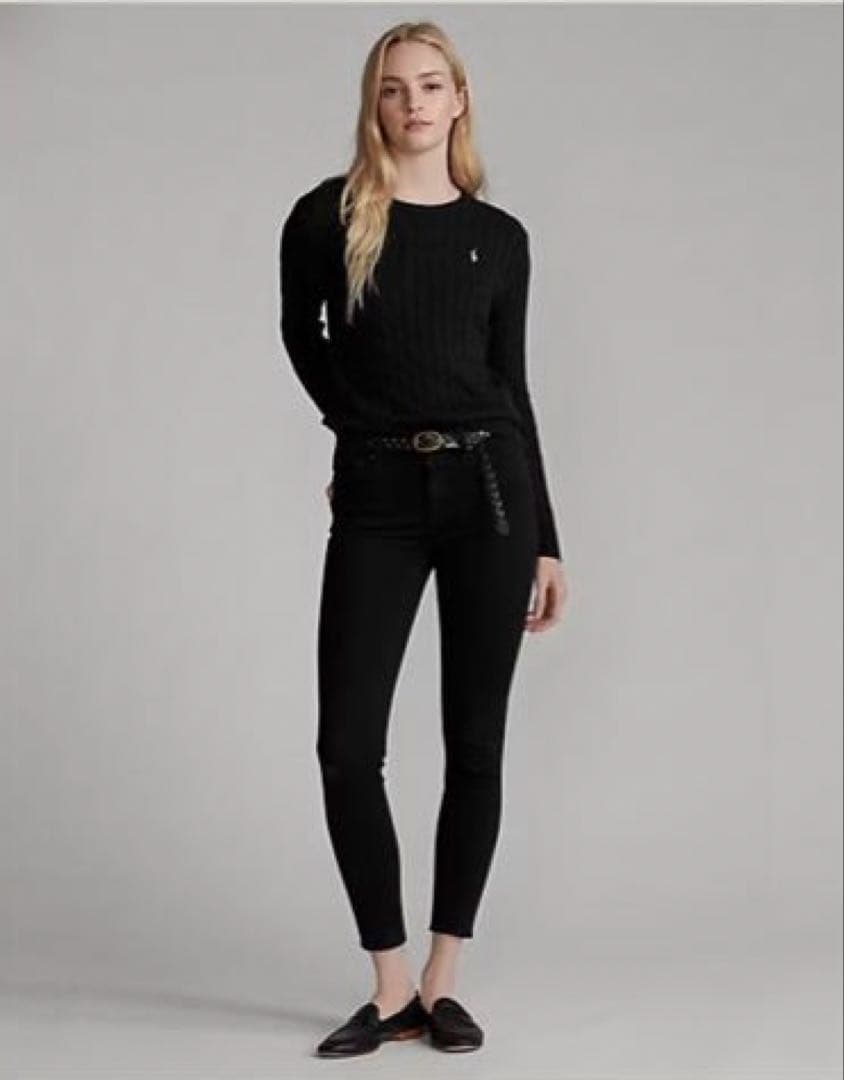 極美品✳︎ポロラルフローレン現行近年モデル白ポニーSケーブルセーターニット正規品