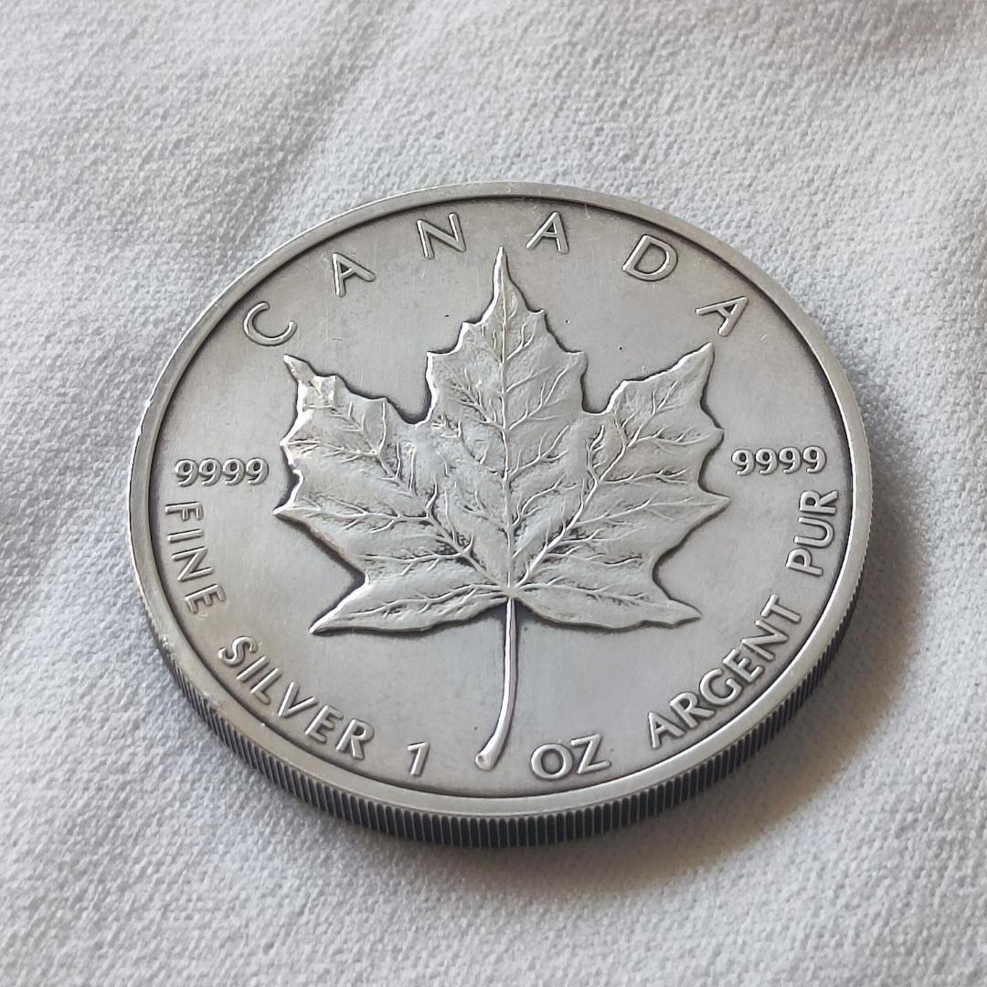 カナダ 5ドル 銀貨 1996年 メープルリーフ