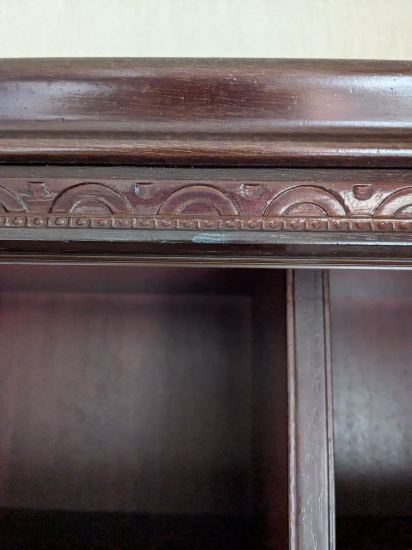 1/末まで限定お値下げ★☆アンティーク　天然無垢本棚　昭和レトロ　上下分割可能