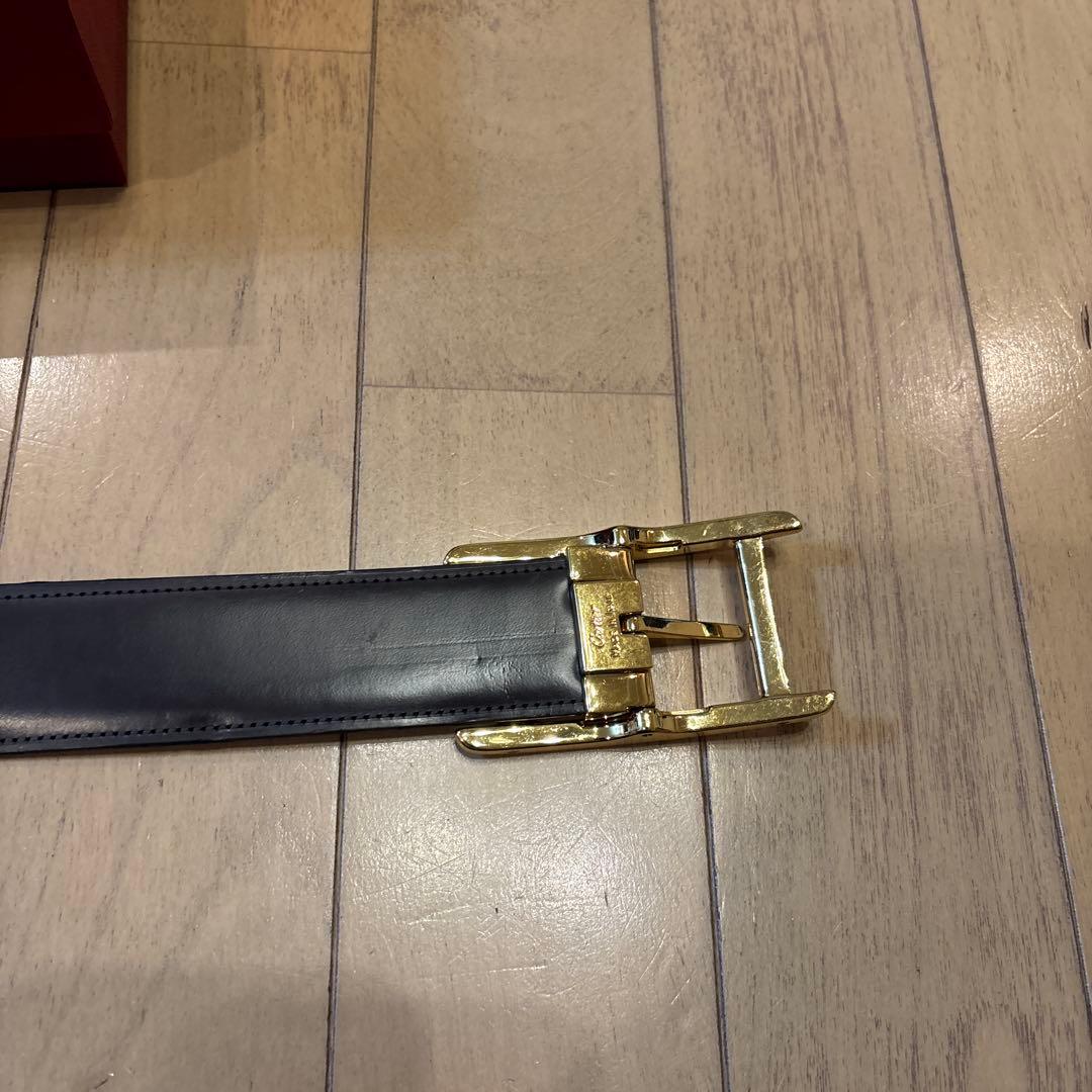 Cartier カルティエ ベルト タンク　レザーベルト　リバーシブル　ゴールド