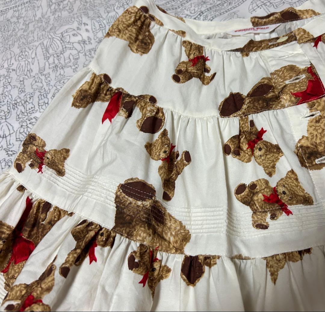 専用 ワンダフルワ－ルド くま スカ－ト ☆ 未使用