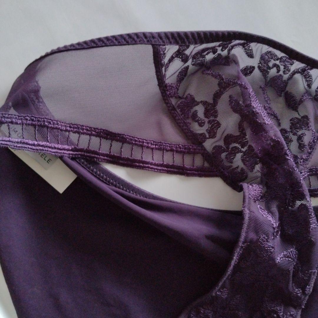 パープル レース ブラジャーD75＆ショーツL