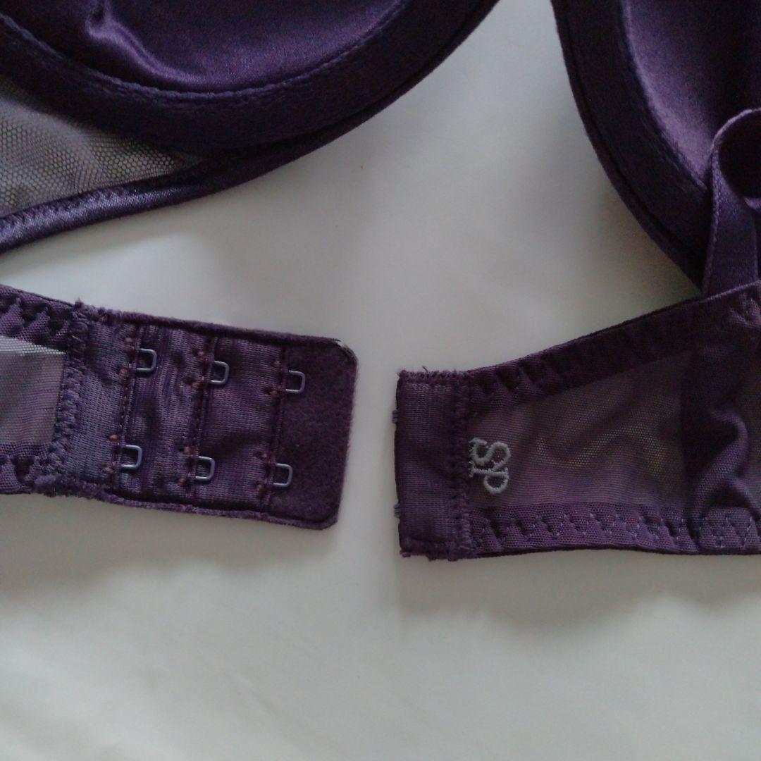 パープル レース ブラジャーD75＆ショーツL