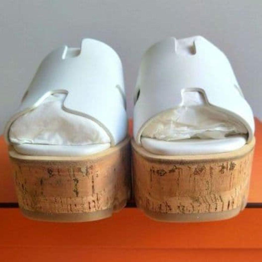 HERMES エルメス サンダル エズ ホワイト サイズ35