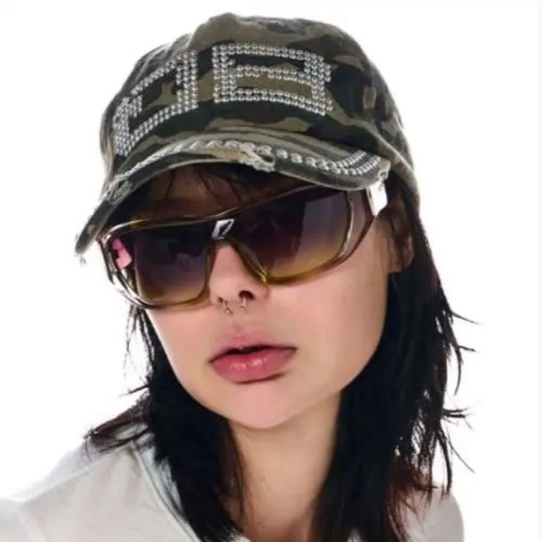 Beeden BD STUDS DAMAGE CAP迷彩 CAMO 帽子　y2k