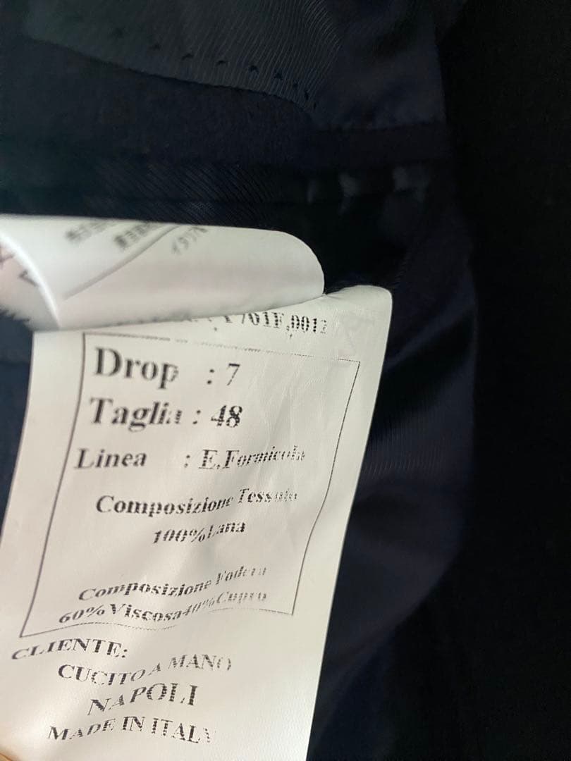 ザキ王ERRICOFORMICOLAチェスターコートネイビー　48