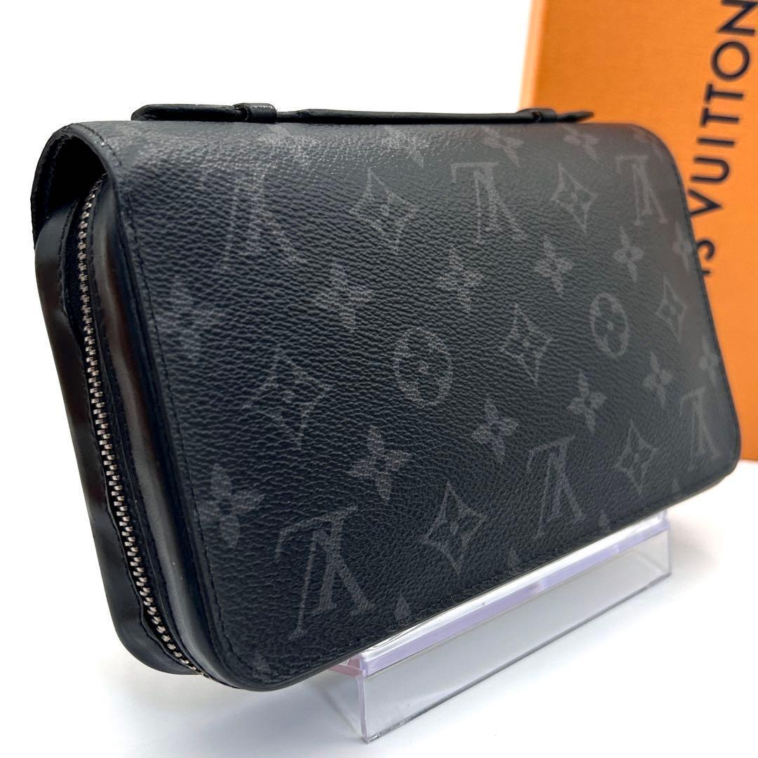 【美品】ルイヴィトン エクリプス ジッピーXL 長財布 クラッチ メンズ 大容量