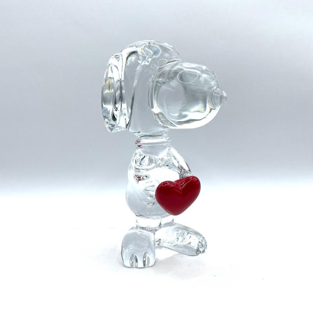 ☆*☆様 極美品 Baccarat/バカラ スヌーピー レッドハート クリスタル