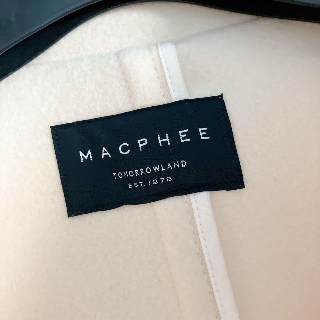 トゥモローランドマカフィークリームアイボリーダッフルコート　36