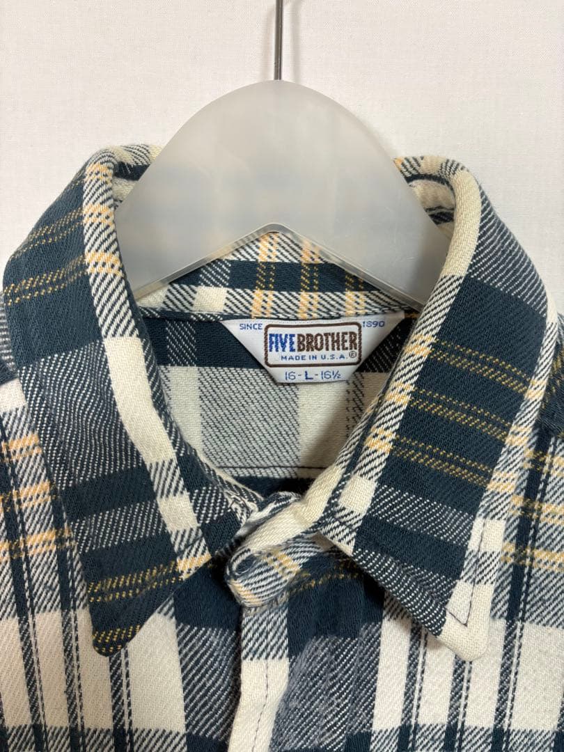 FIVE BROTHER ファイブブラザー 三角タグ ネルシャツ ヴィンテージ