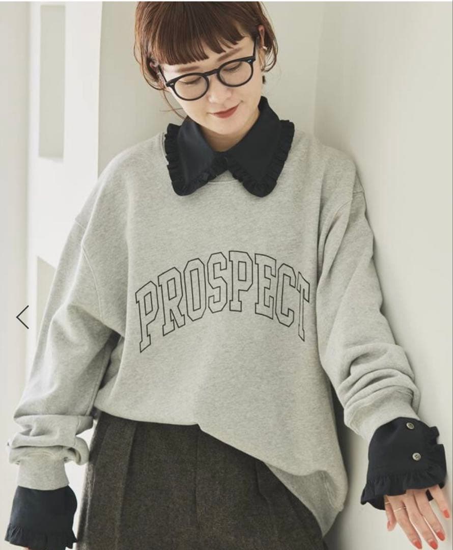 最終セール！完売　Spick and Span フリルカラーブラウス　黒ブラック