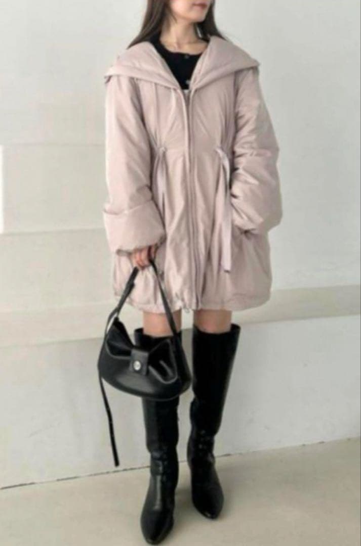 【新品未使用タグ付き】SNIDEL 西川モッズダウンコート ピンクベージュ