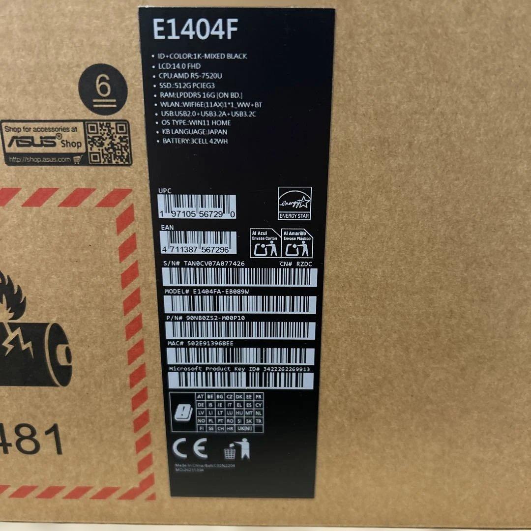 ASUS Vivobook E1404F ノートPC