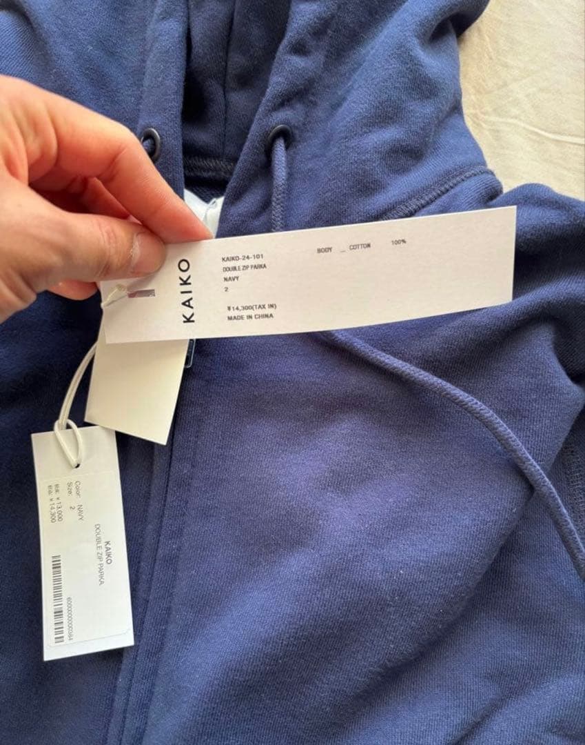 トップス KAIKO Double zip parka NAVY
