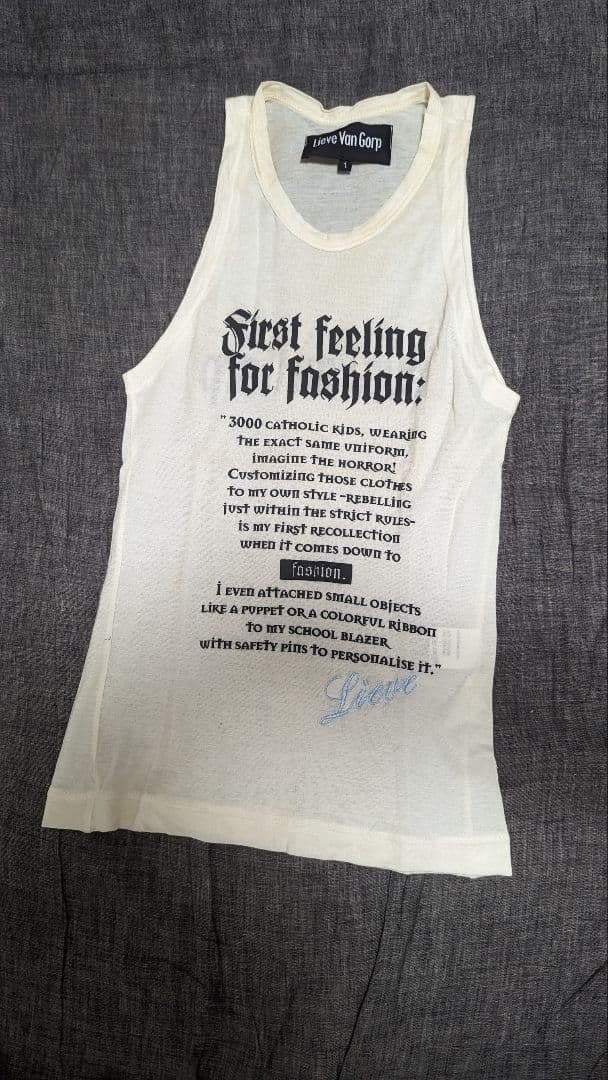 （洗濯前特価）Lieve Van Gorp　タンクトップ（試着のみ）