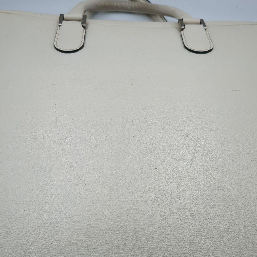 大人気✨️　ダブルハンドル ブリーフケース A4 白　アイボリー　ビジネス
