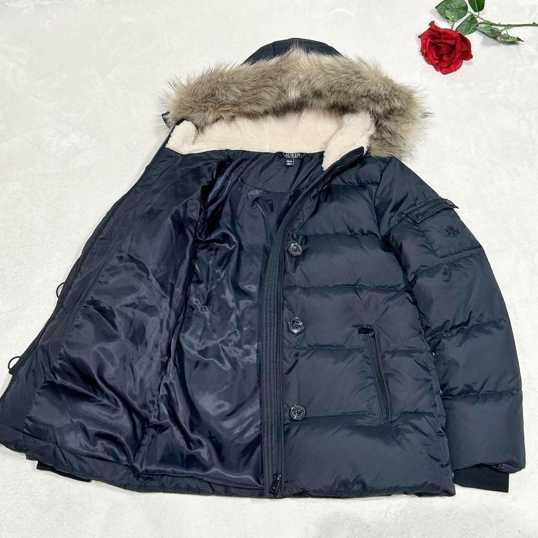未使用✨　現行品✨　ラルフローレン　ダウンジャケット　ファー　ブラック　黒