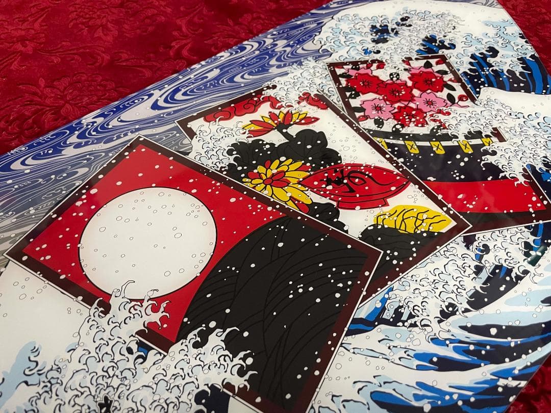 ★安全窓★17プロ／17レンジャー　荒波花札月見花見之図